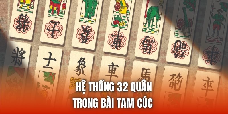 Hệ thống 32 quân trong bài tam cúc